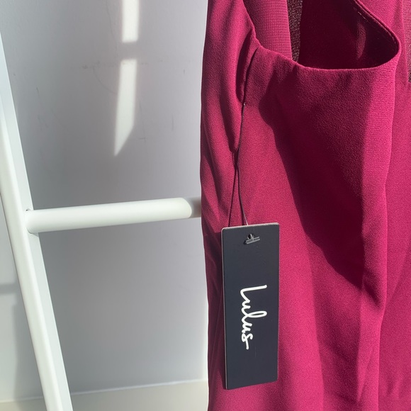 NWT Lulu’s Magenta Keyhole Swing Dress Size XS - Picture 5 of 6